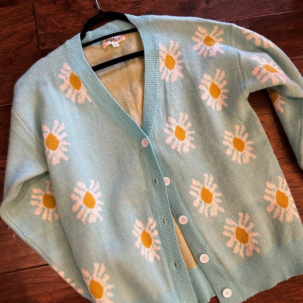 HAPTICS DAISY DEAREST FLORAL CARDIGAN